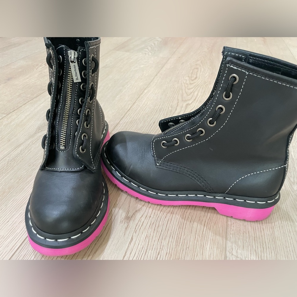 Pink Bottom Doc Marten Boots
